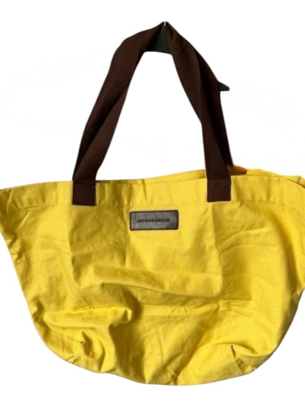 Antonio Melani Yellow Tote Beach Pool Shopping Bag Canvas Carryall